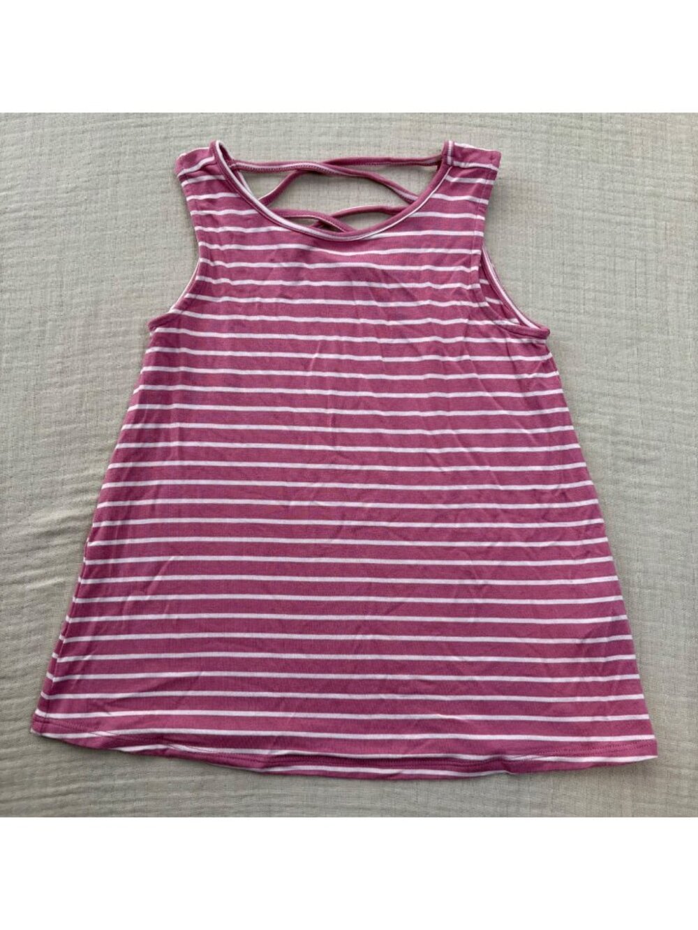 Rumi + Ryder Girls’ Pink & White Striped Sleeveless top Size S 6/7